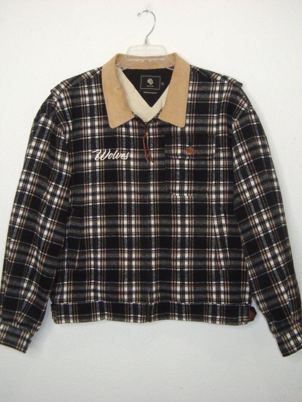 Darc Sport Wolves Club Plaid Flannel Quilt-Lined Jacket Rare Limited 252/500